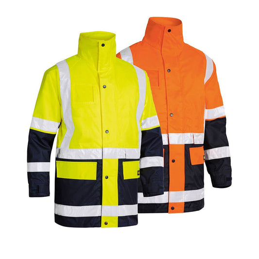 AMDBK6975 Hi-Vis 5 in 1 Waterproof Taped Rain Jacket AMDBK6975
