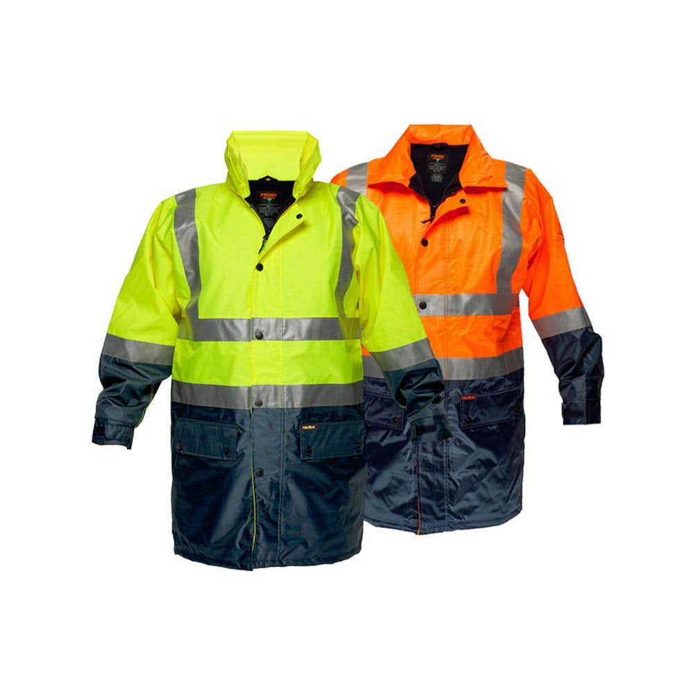 MJ208 Hi-Vis Fleece Lined Taped Rain Jacket MJ208