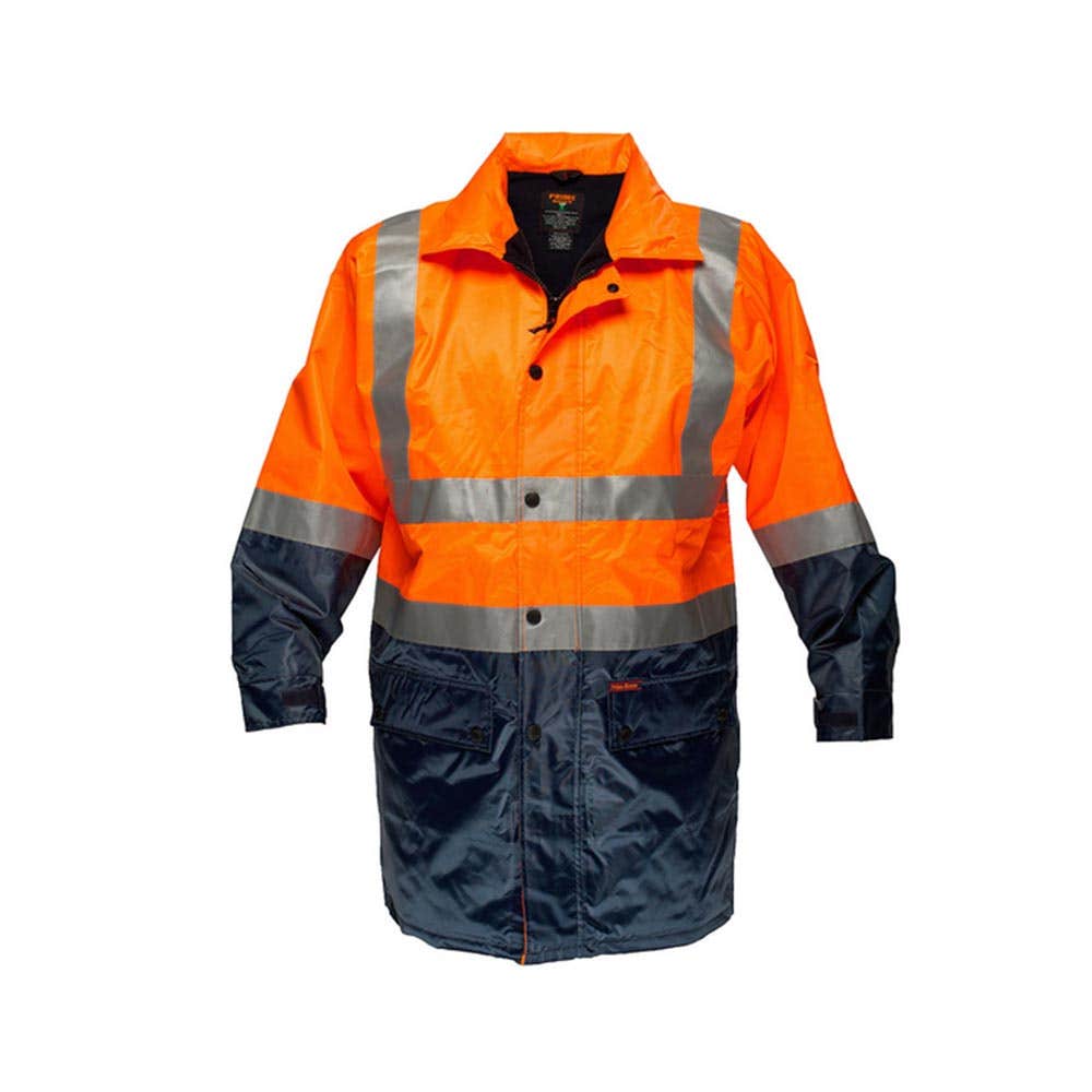 Jacket Wet Weather Hi Vis Fleece Lined Orange/Navy 2XL 90010481 MJ208-O/N-2XL