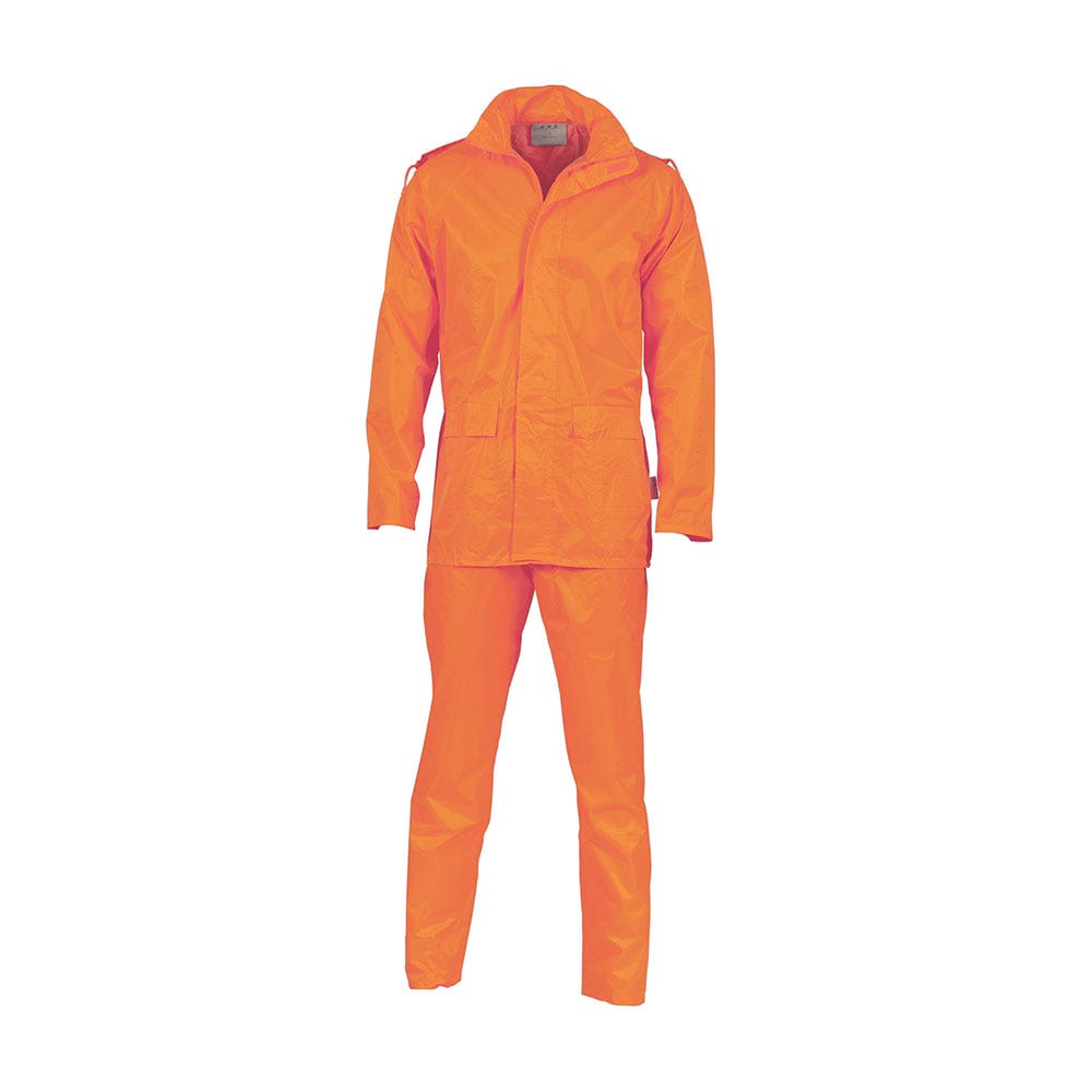 Jacket + Pant Set Wet Weather XL Yellow 170D Poly PVC 3/4 Length In Bag 79904239 3708-Y-XL
