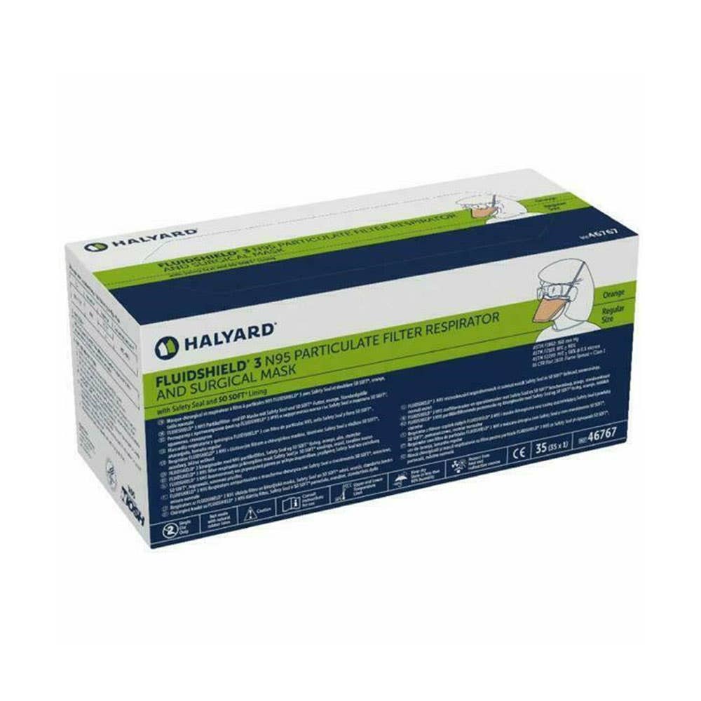 FluidShield N95 Surgical Respirator Regular 210 Pk 507885 46727