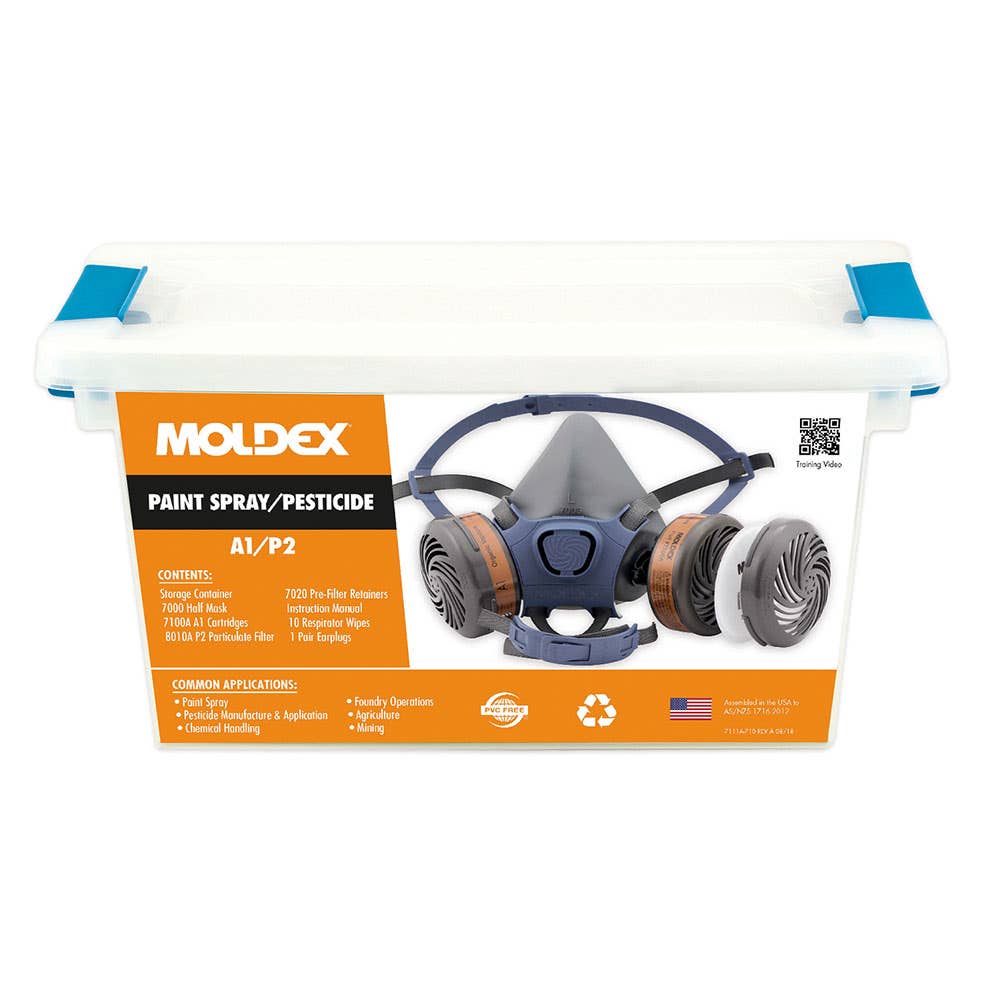 Half Face Respirator Kit Spray Paint & Pesticide A1P2 7000 Series Large_427811_70113A
