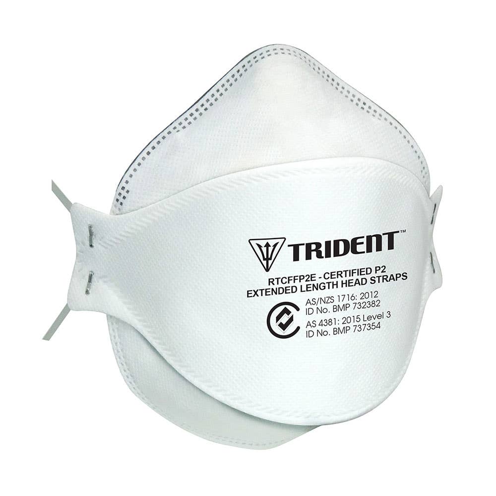 P2 Level 3 Flat Fold Disposable Respirator with Extended Strap Regular 20 Pack 40030822 RTCFFP2E