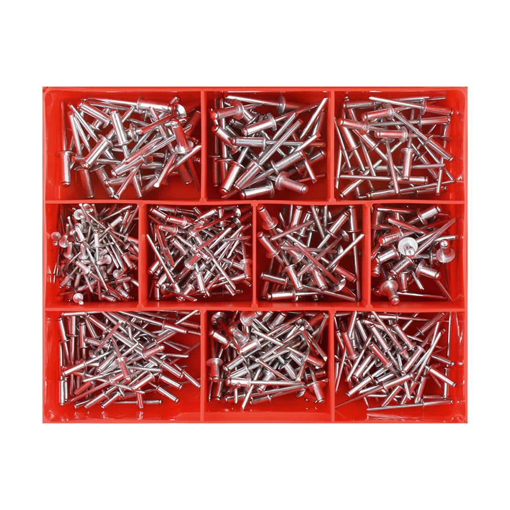 505 Piece Aluminium Blind Rivet Kit 10 Sizes 2.4 - 4.8mm 1610001 CA502
