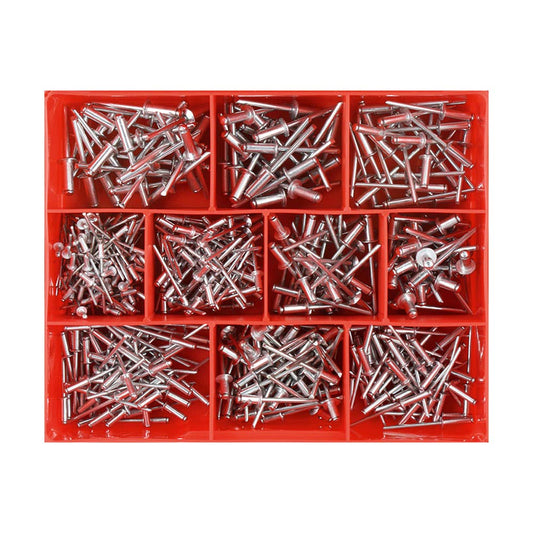 505 Piece Aluminium Blind Rivet Kit 10 Sizes 2.4 - 4.8mm 1610001 CA502