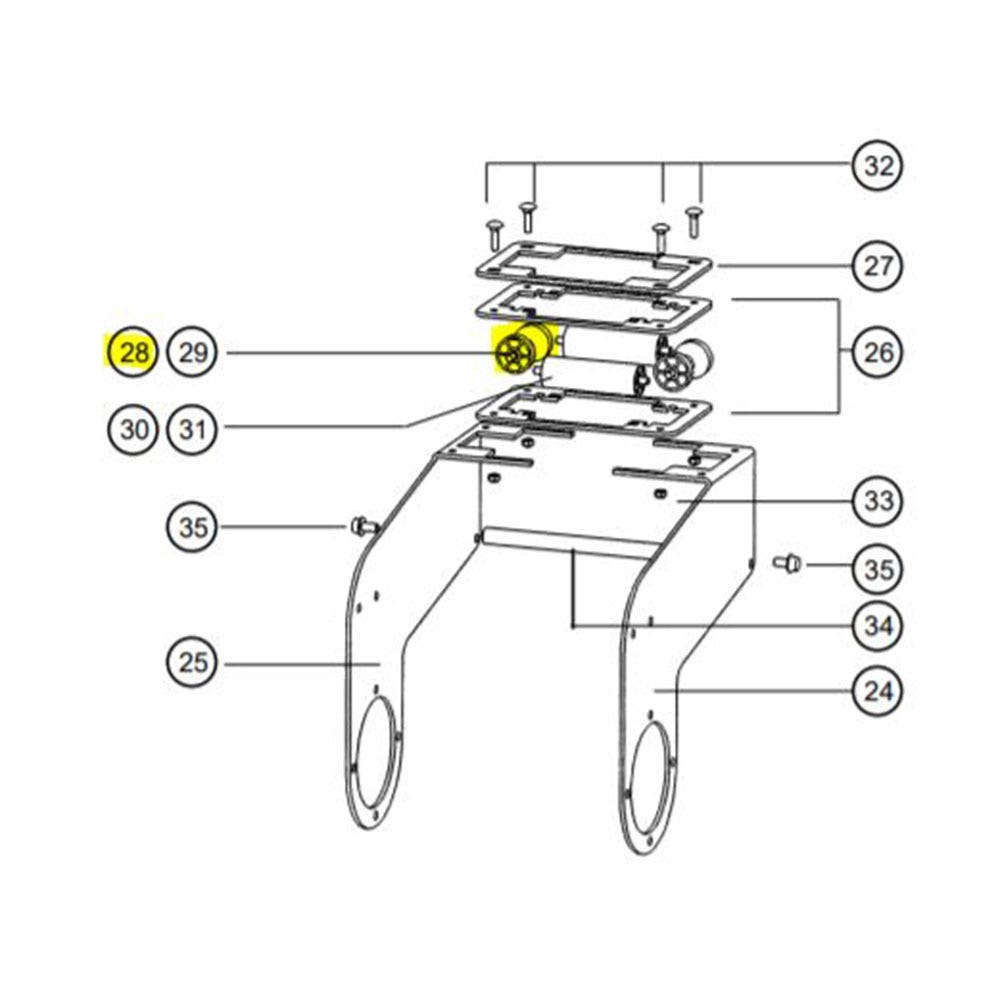 Roller Axis For Hose Reel Assembly Short 419102 750680