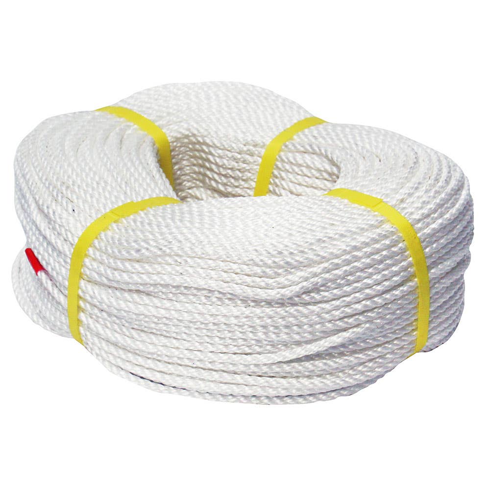 Polypropylene Twisted 3 Strand Rope Coil 10mm x 220m White 27000003 PP10C250W