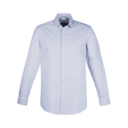 Shirt Mens Long Sleeve  2XL White-Blue RS070ML-White-Blue-2XL_40075790_RS070ML-White-Blue-2XL