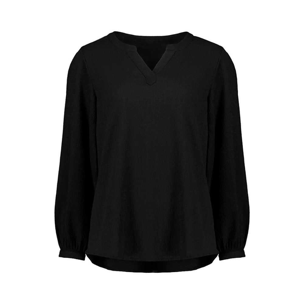 Blouse Womens Long Sleeve  10 Black RU568LL-Black -10_40075809_RU568LL-Black -10