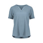 Blouse Womens Ruche Short Sleeve  10 Powder blue RU568LS-Blue-10_40077130_RU568LS-Blue-10