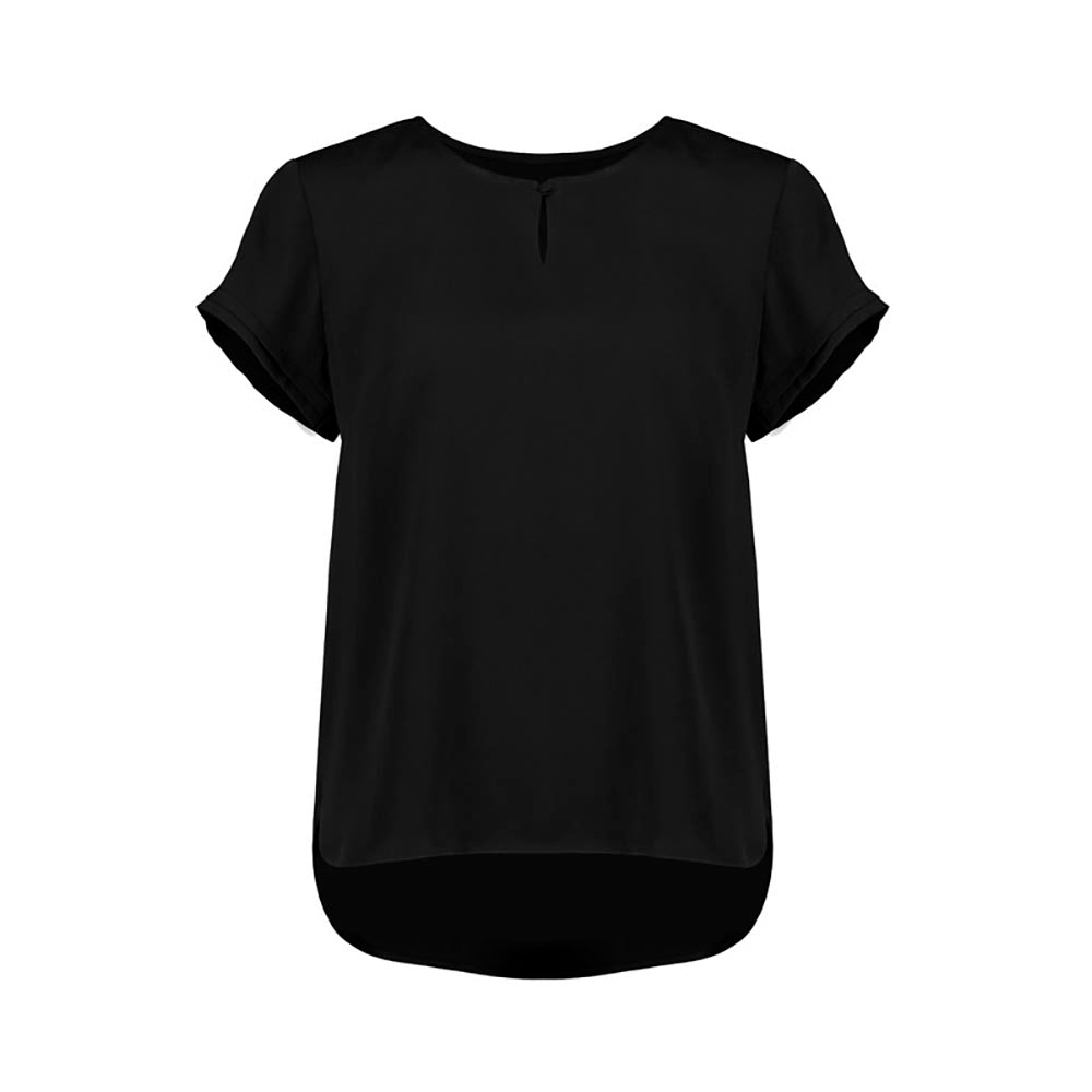 Blouse Womens Short Sleeve  10 Black RU569LS-Black-10_40075703_RU569LS-Black-10