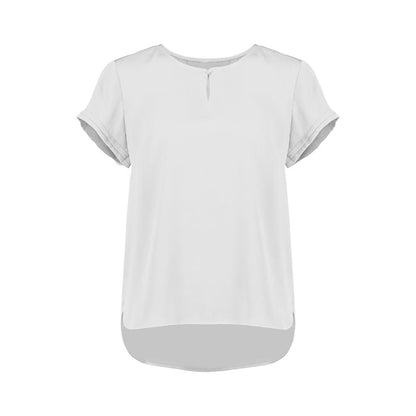 Blouse Womens Short Sleeve  10 Ivory RU569LS-Ivory-10_40075742_RU569LS-Ivory-10