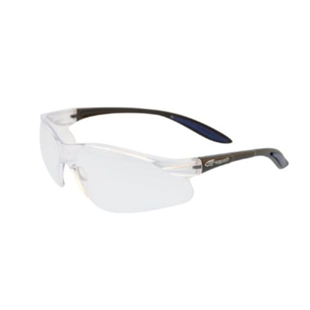 Glasses Safety Clear Lens Black Frame Hard Coat Harpoon 90080742 261BKCL