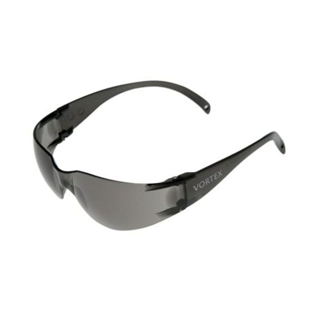 Glasses Safety Smoke Lens Grey Frame Hard Coat Vortex 60028361 212GYSD