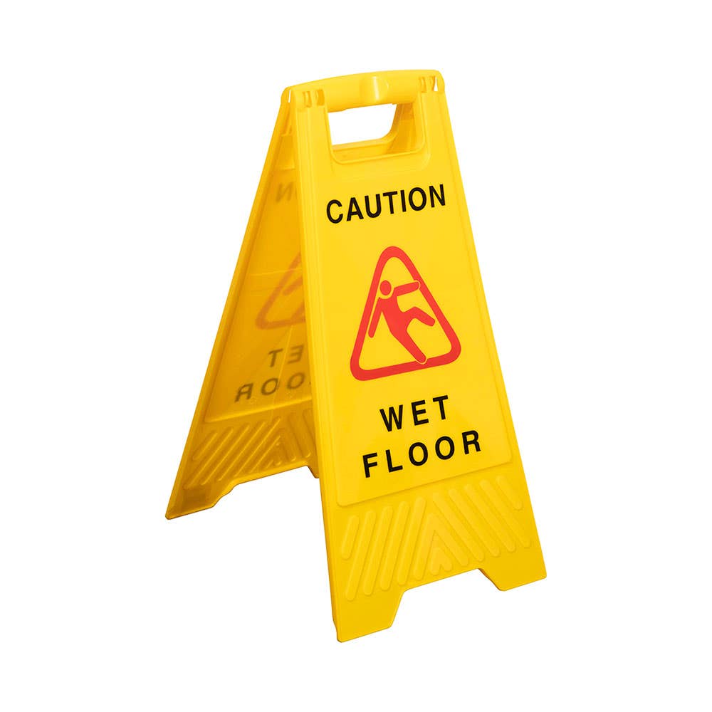 Wet Floor Safety Sign 320 x 310 x 650mm Yellow 1000528 12050