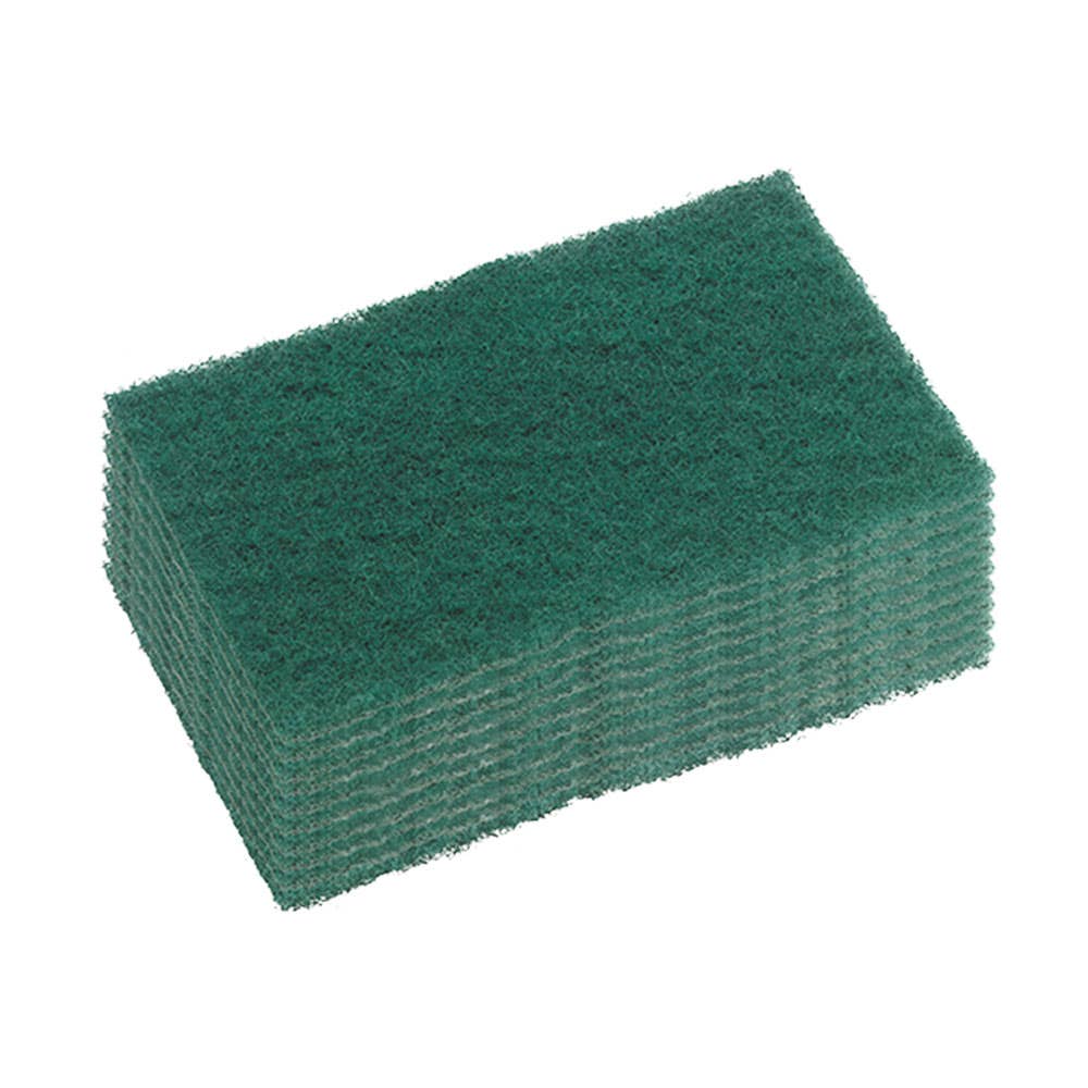 Scourer Pad 150 x 100mm Green 10 Pack 141081 165847