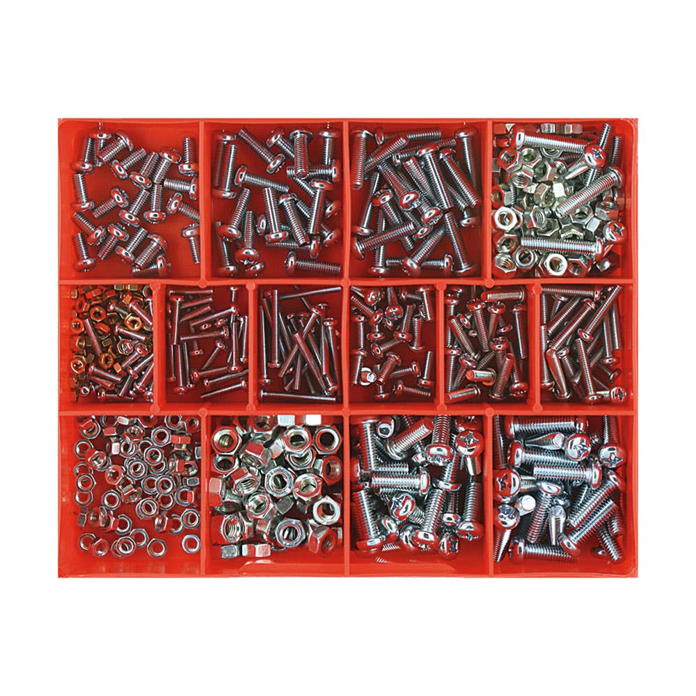520 Piece Machine Screws & Nuts Kit 12 Sizes Metric 1601001 CA21