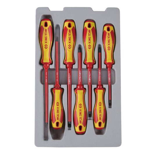 7 Piece Pozidriv & Slotted Screwdriver Set 1,000V Insulated 91728026 30607MR