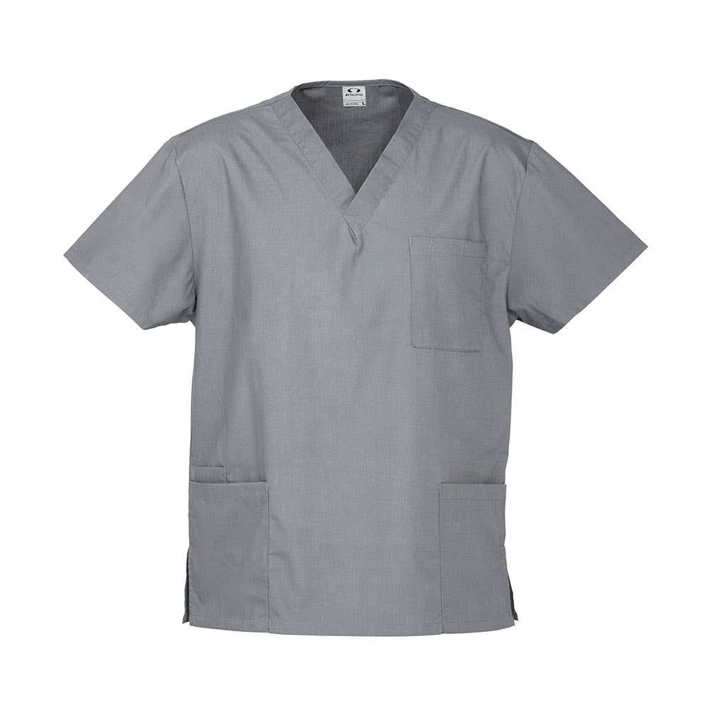 Shirt Scrubs Classic Unisex 155gsm Poly/Cotton 2XL Pewter Biz Collection 40040352 H10612-PEW-2XL