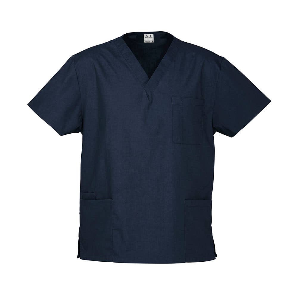 Shirt Scrubs Classic Unisex 155gsm Poly/Cotton 2XL Navy Biz Collection 40040368 H10612-NAV-2XL