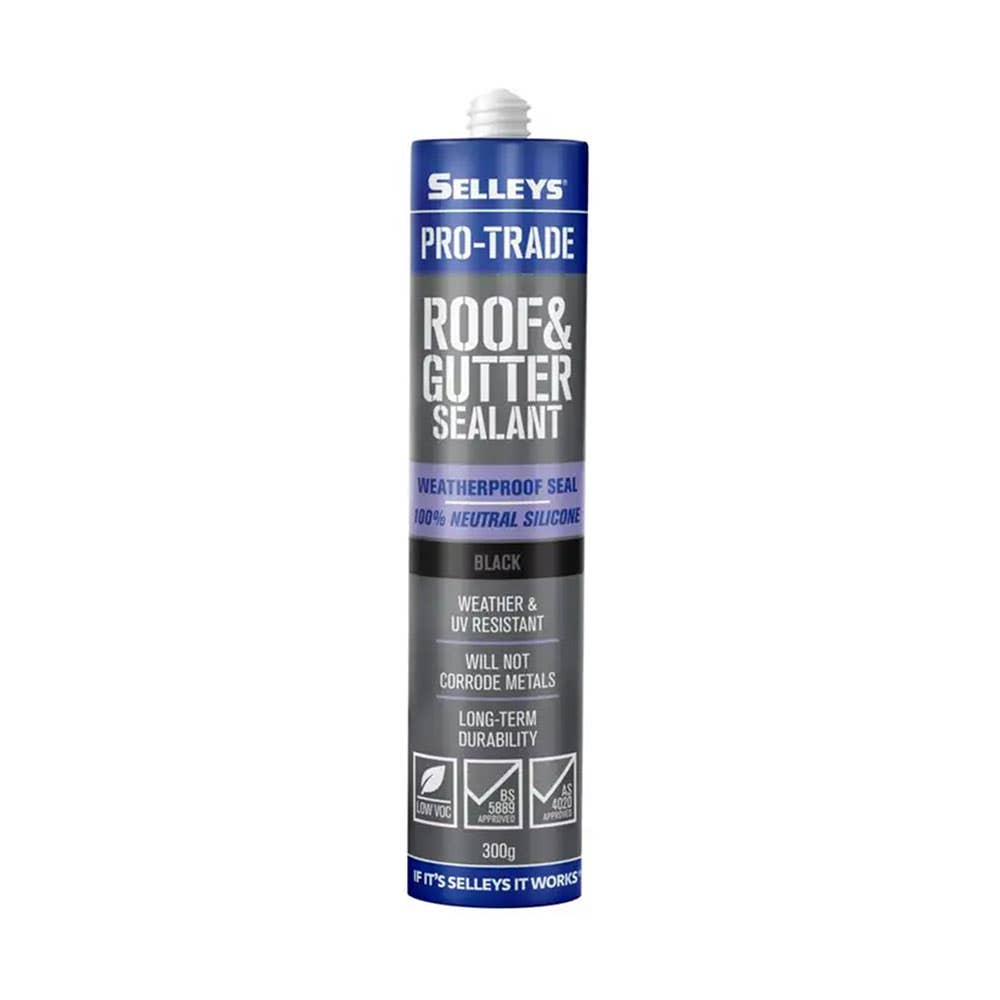 Pro-Trade Roof & Gutter Silicone Sealant Black 300g 40041428 102100