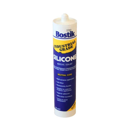 Industrial Grade Silicone Sealant Neutral Cure Clear 300ml 79901483 30840117