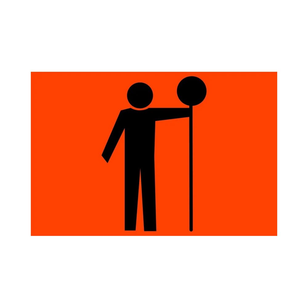 Sign Swing Stand Stop/slow Man 900x600 Metal Black On Yellow_406189_SG517