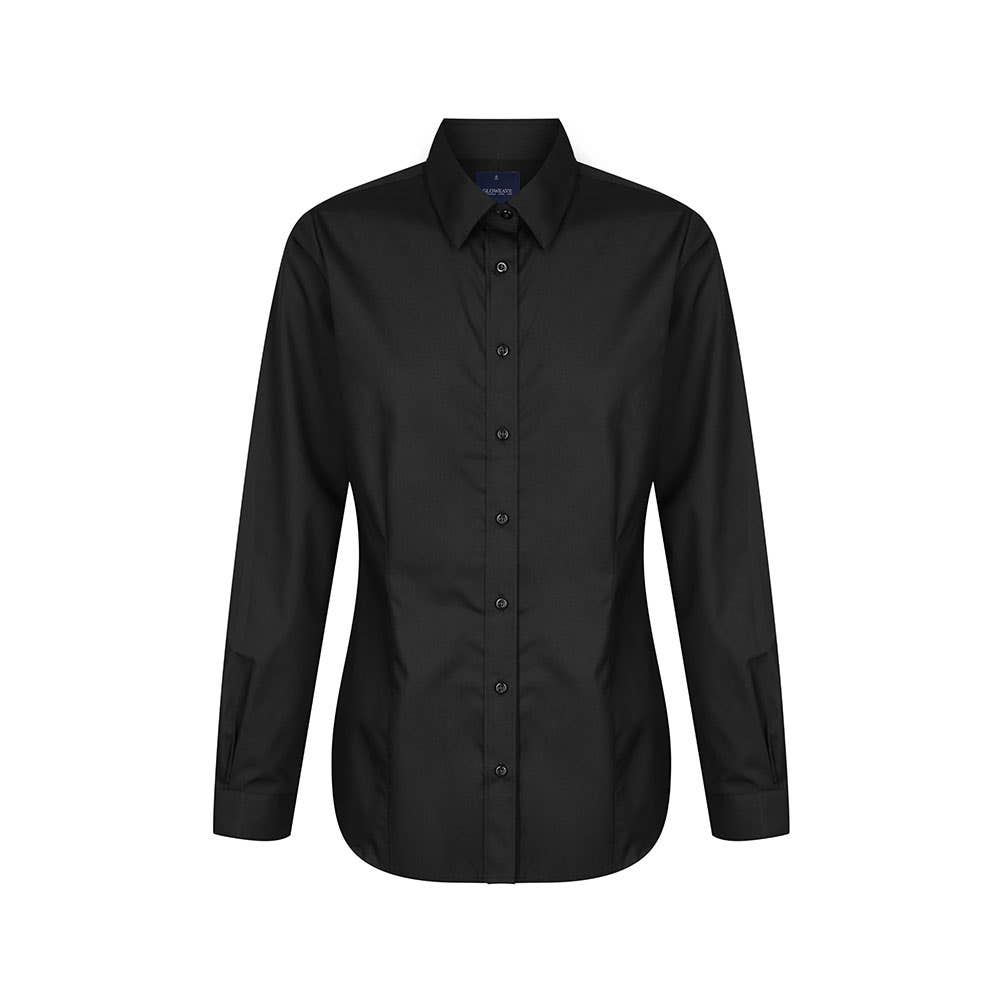 Shirt Nicholson Ladies Long Sleeve 12 BLACK 1520WL-BLK-12_496249_1520WL-BLK-12
