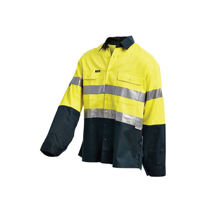 Shirt L/S Cotton Drill 155gsm 3M Tape Hi Vis Yellow/Bottle 2XL 2001_60015955_2001YB2XL