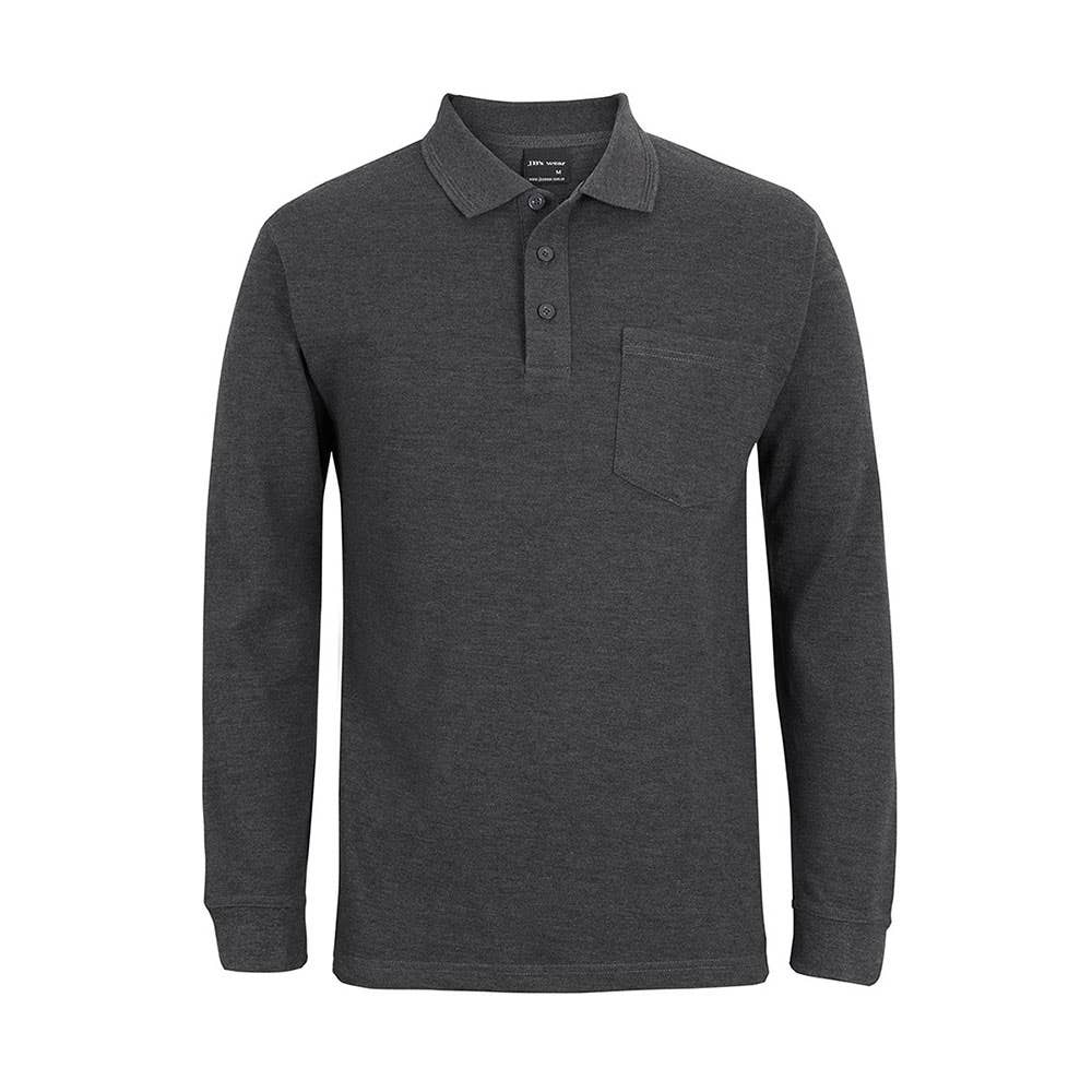 210PL Long Sleeve Pocket Polo Shirt 210gsm 210PL