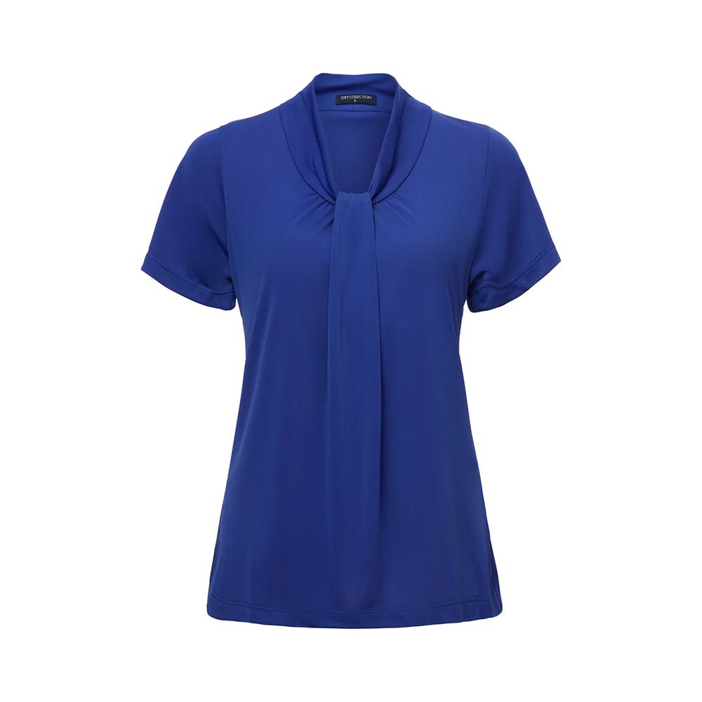 Ladies Pippa S/S Knit Shirt-Cobalt- M 523364 CC2222-COL-M
