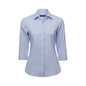 Shirt Womens Pinfeather 3/4 Sleeve Poly/Cotton Blue 6 City Collection_40082953_2265-BLU-6