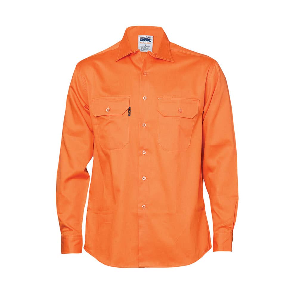 Shirt Cotton Drill Orange - L 55567741 3202-O-L