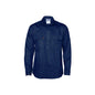 3204 Closed Front Long Sleeve Shirt Navy 190gsm 3204