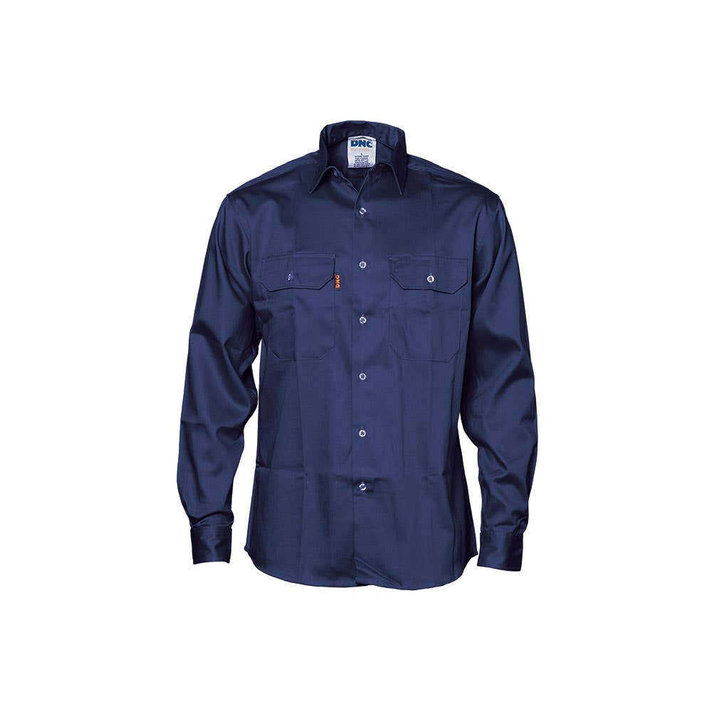 Patron Saint L/S F/R Drill Shirt-Navy XL 511717 3402-NAV-XL