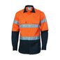 Shirt HiVis ORANGE/NAVY Drill CSR R/tape Hoop L/S 3XL O/N 296212 3536-O/N-3XL