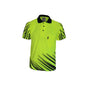 2XL Yellow Hivis Sublimated Full Stripe Polo 404070 3566-Y-2XL