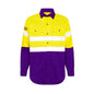 3582 Captain Starlight Foundation Mens Shirt Yellow/Purple 3582YP