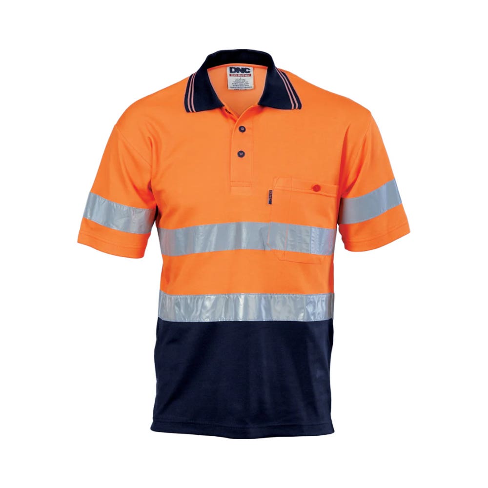 Polo Shirt S/S Poly/Cotton 185gsm Taped 2XL O/N_40055457_3717-O/N-2XL