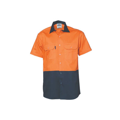Shirt L/Weight TT S/S -Org/Nvy - S 36016318 3839-O/N-S