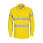 Shirt L/S 2XL 155gsm Hi-Vis Yellow Cotton Biomotion Taped 457807 3967-Y-2XL