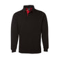 2 Tone Rugby Shirt Long Sleeve Black/Red Large 526079 3RT-BLK/RED-L