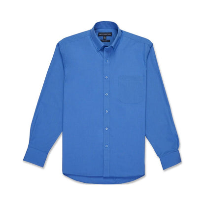 Shirt L/S Poly Cotton Micro Check 4102 LS Blue 2XL 40006005 4102LS-BLU-2XL