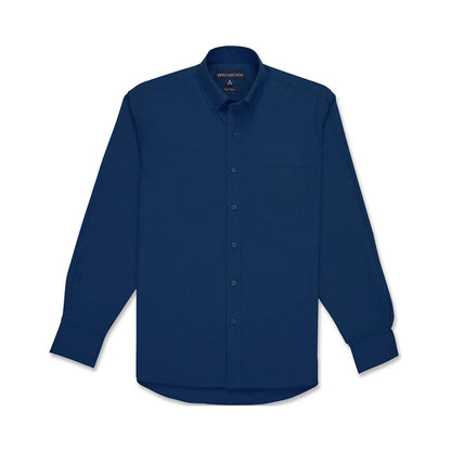 Shirt L/S Poly Cotton Micro Check 4102 LS Navy 2XL 40006013 4102LS-NAV-2XL