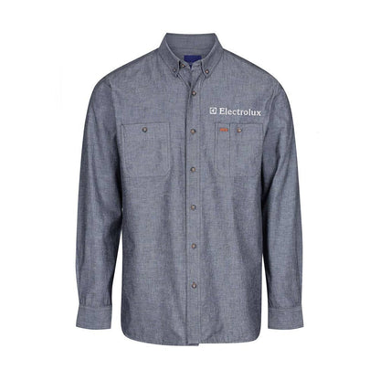 Shirt L/S Iconic Chambray Electrolux Logo 2XL Black 40024089 ELE GW5045LN-BLK-2XL