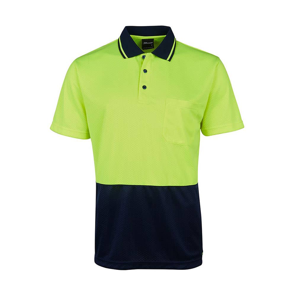 Jacquard Non Cuff S/S Polo Lime/Navy-L 36014131 6HJNC-LIM/NAV-L