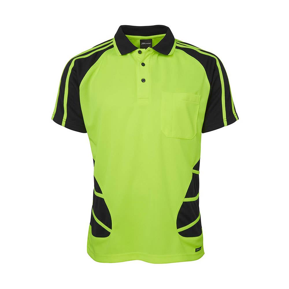 Shirt Hi Vis Spider Polo S/S Lime/Black 6HSP 2XL 404528 6HSP-LIM/BLK-2XL