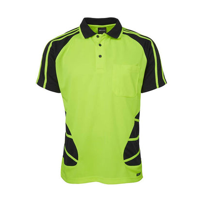 Shirt Hi Vis Spider Polo S/S Lime/Black 6HSP 2XL 404528 6HSP-LIM/BLK-2XL