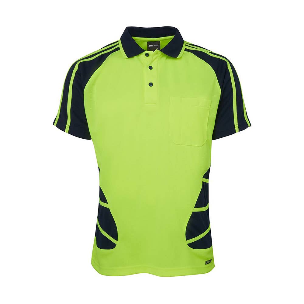 Polo Spider Short Sleeve Yellow And Navy 2XL 6HSPEN2XL 438569 6HSP-Y/N-2XL