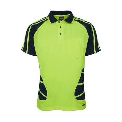 Polo Spider Short Sleeve Yellow And Navy 2XL 6HSPEN2XL 438569 6HSP-Y/N-2XL